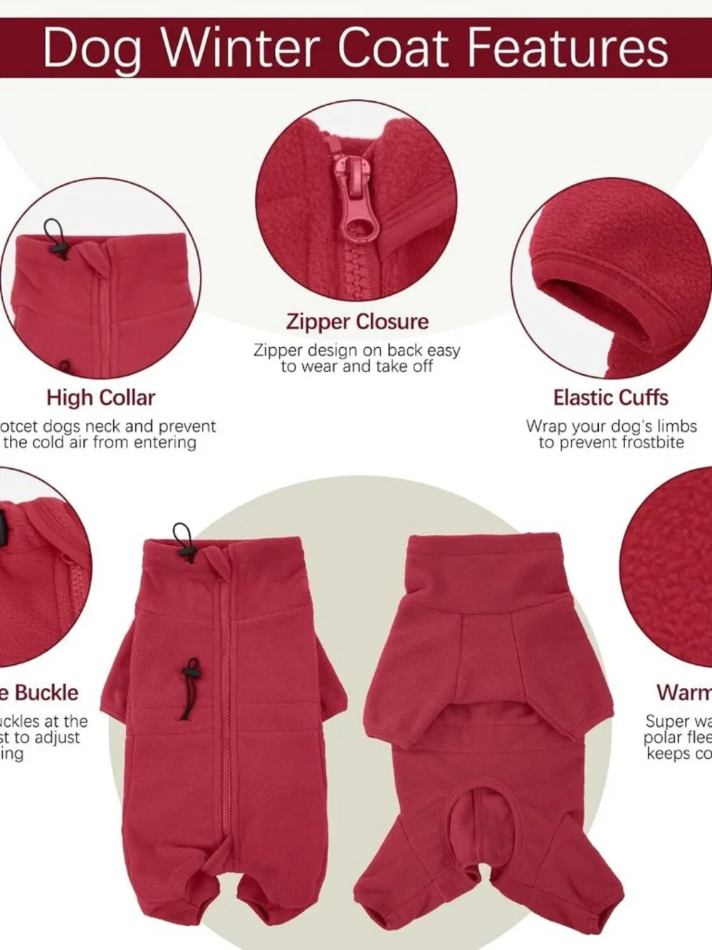 ROZKITCH Fleece Dog Jacket
